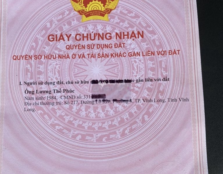 Ở Trường An, Vĩnh Long, bán nhà, bán ngay với giá hữu nghị 2 tỷ diện tích 79.9m2, nhà này có tổng 3 phòng ngủ cảm ơn bạn đã đọc tin.-01