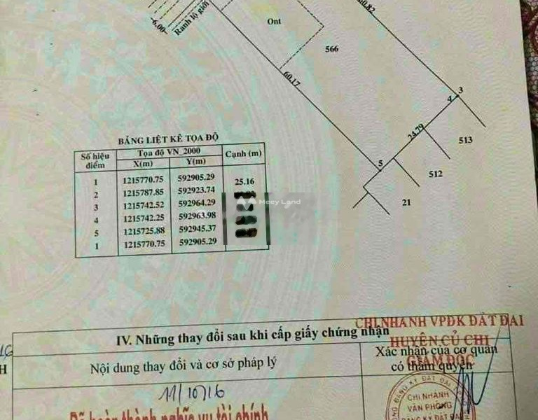 Dương Thị Tèn, Hồ Chí Minh bán đất giá đề xuất chỉ 10.8 tỷ, hướng Tây Bắc diện tích thực như trên hình 1523m2-01