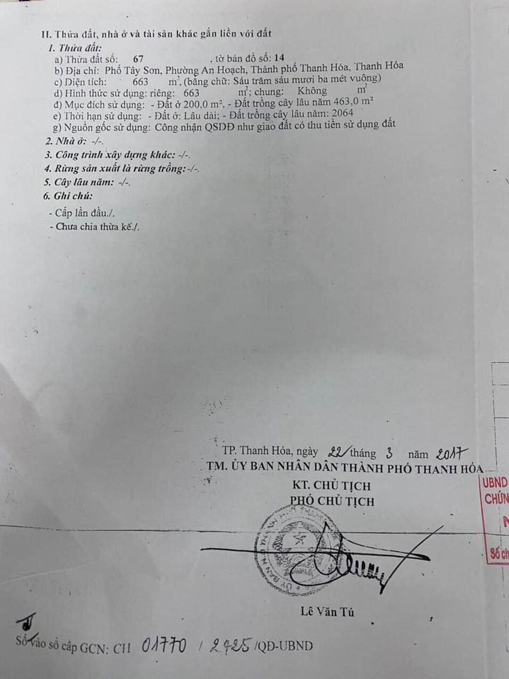 Bán đất thành phố Sầm Sơn tỉnh Thanh Hóa giá 8.0 tỷ-0