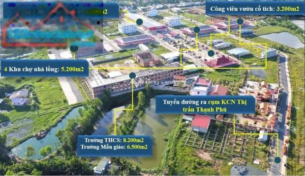Giá 1.9 tỷ bán đất diện tích trong khoảng 120m2 vị trí mặt tiền nằm trên Thạnh Phú, Bến Tre