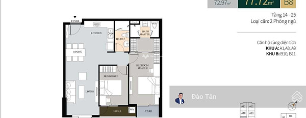 Tổng quan căn hộ này có tổng 2 PN, bán căn hộ vị trí thích hợp Nguyễn Thái Bình, Hồ Chí Minh, ngôi căn hộ có 2 PN, 2 WC giá tốt nhất-03