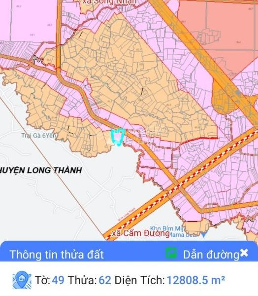Tại Sông Nhạn, Đồng Nai bán đất 38.42 tỷ diện tích gồm 12808m2-01