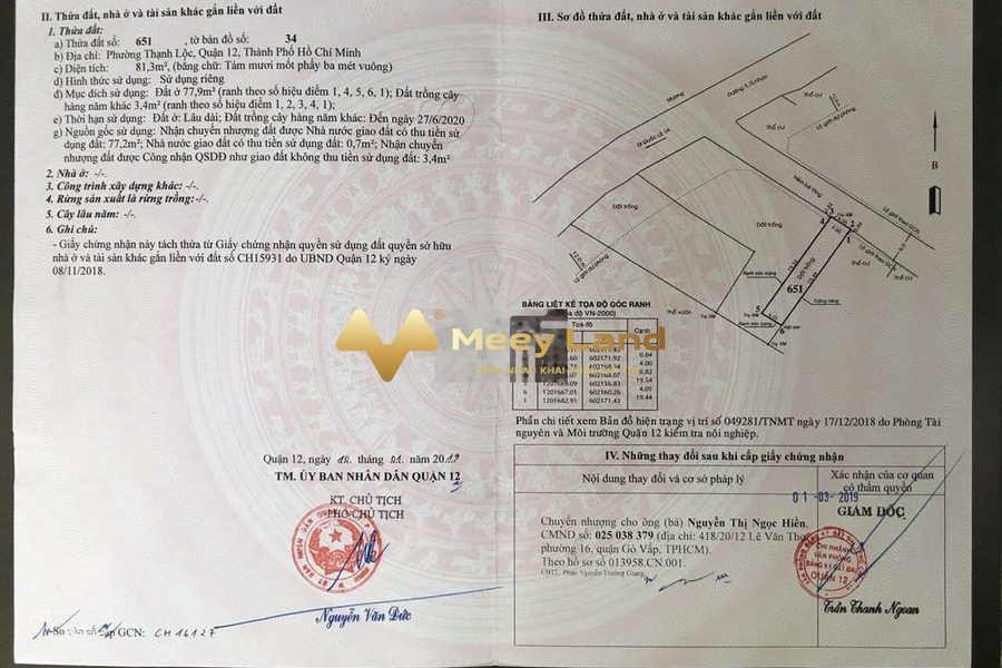 Thạnh Lộc 15, Hồ Chí Minh 4.25 tỷ bán đất dt chung 80m2-01
