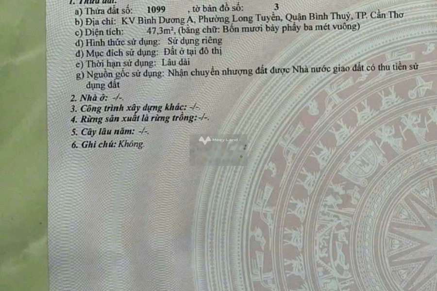 Vị trí thuận lợi ở Bùi Hữu Nghĩa, Bình Thủy bán đất giá bán đặc biệt chỉ 790 triệu có diện tích 48m2-01