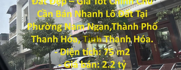 2.2 tỷ bán đất diện tích thực khoảng 75m2 vị trí thuận lợi tọa lạc tại Nam Ngạn, Thanh Hóa, hướng Đông Nam-03