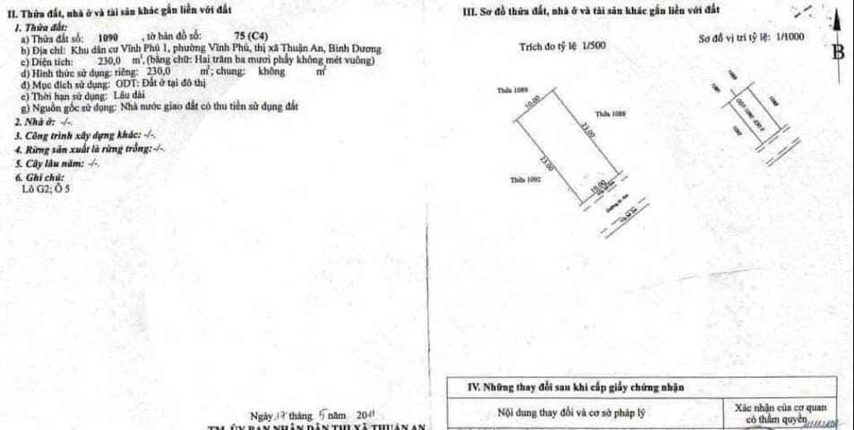 Bán đất thị xã Thuận An tỉnh Bình Dương giá 6.6 tỷ-1