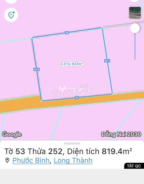 Phước Bình, Đồng Nai 3.3 tỷ bán đất diện tích chung 819m2-01