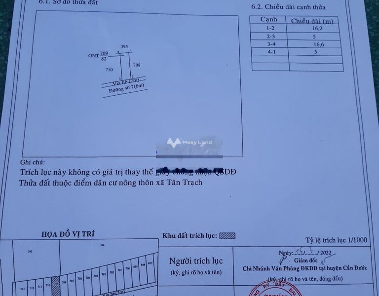 Tân Trạch, Long An 850 triệu bán đất diện tích 82m2-01