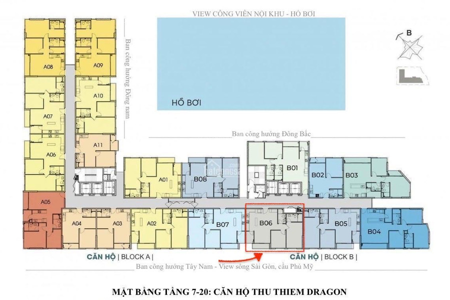 Hướng Đông - Bắc, bán chung cư vị trí đặt nằm tại Thạnh Mỹ Lợi, Quận 2, tổng quan ở trong căn hộ 2 phòng ngủ, 2 WC nói không với trung gian-01