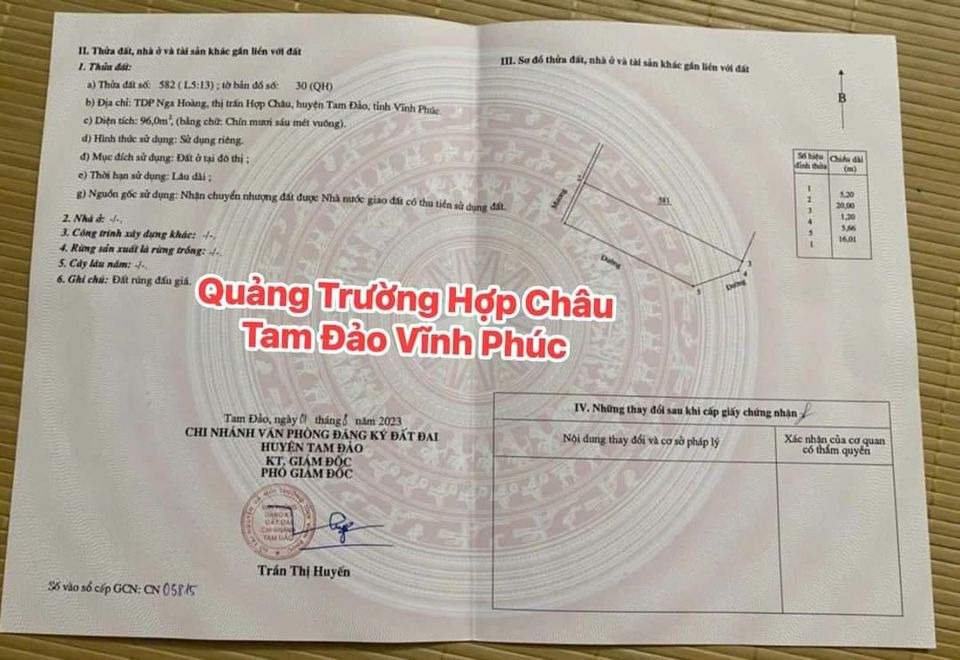 Bán đất huyện Tam Đảo tỉnh Vĩnh Phúc giá 2.3 tỷ-0