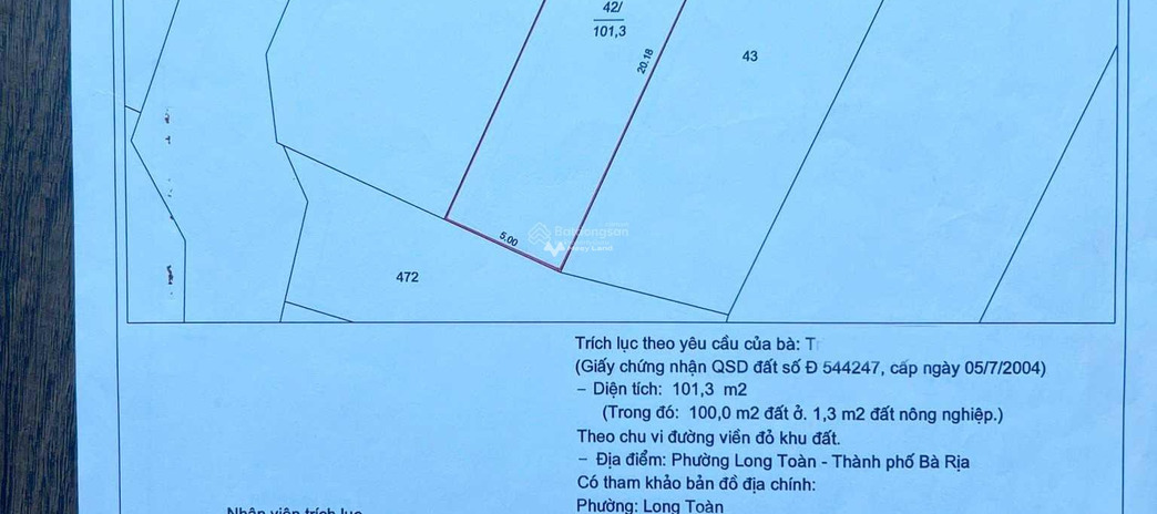 Ở tại Điện Biên Phủ, Bà Rịa-Vũng Tàu, bán nhà có diện tích chính 101m2, nhìn chung có tổng 2 PN liên hệ trực tiếp để được tư vấn