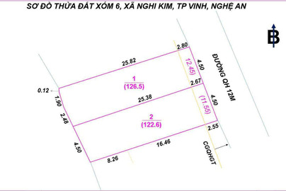 Bán đất huyện Nghi Lộc tỉnh Nghệ An giá 1.45 tỷ