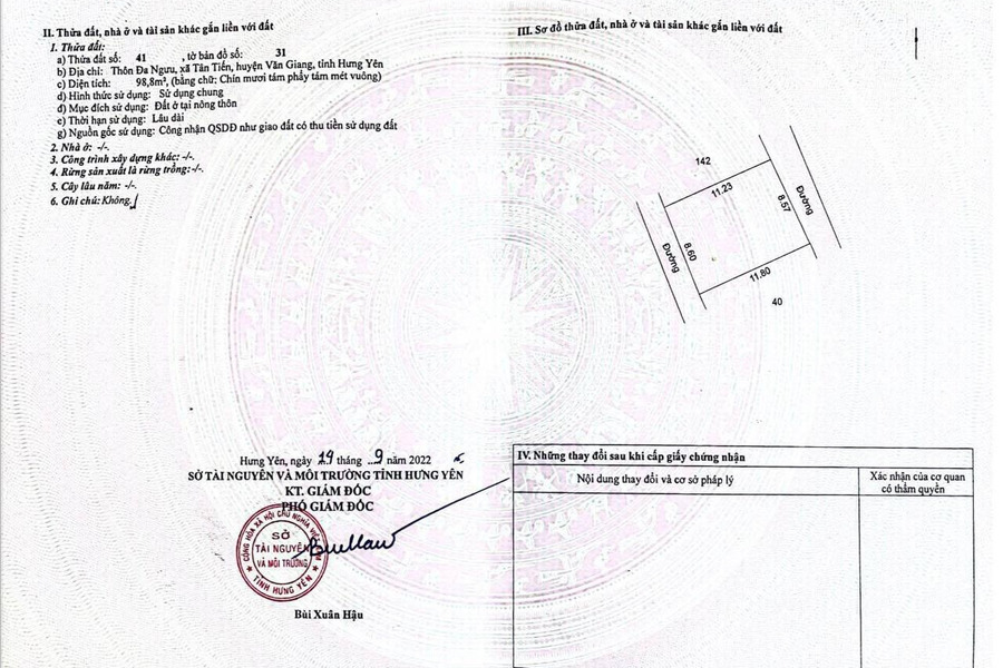 Chính chủ cần bán 98,8m2 đất thổ cư Văn Giang có sẵn nhà 2 mặt đường trước sau giá chỉ 2,4 tỷ -01