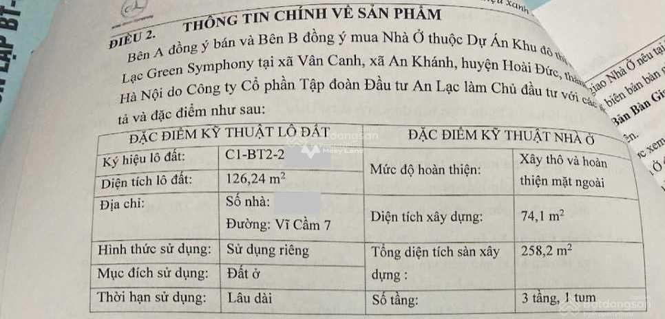 Bán biệt thự, bán ngay với giá hấp dẫn từ 17.3 tỷ diện tích rộng là 12669m2 vị trí đặt vị trí ở An Lạc, Vân Canh