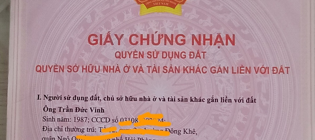 Lô đất hàng hiếm, giá rẻ ngõ 482 Thiên Lôi, Vĩnh Niệm, Lê Chân, Hải Phòng