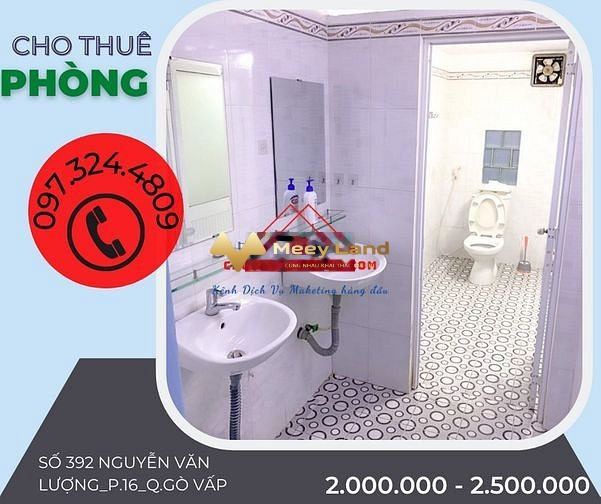 Diện tích 15m2 cho thuê phòng trọ nằm ở Nguyễn Văn Lượng, Hồ Chí Minh giá thuê chỉ từ chỉ 2 triệu/tháng-01
