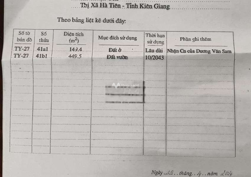 Do dịch bệnh bán đất Thuận Yên, Kiên Giang giá hợp lý 950 triệu diện tích tổng là 598m2-01