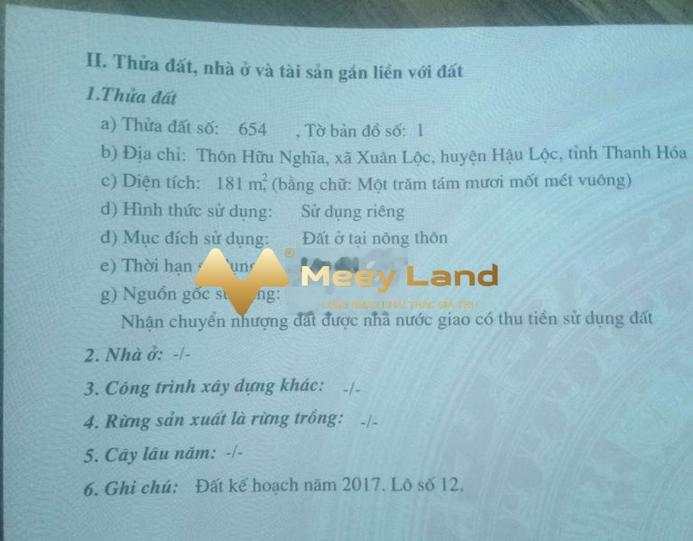 Bán đất 2,22 tỷ Hậu Lộc, Thanh Hóa diện tích rộng lớn 540m2-01