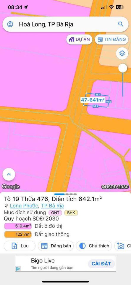 Bán đất thành phố Bà Rịa tỉnh Bà Rịa - Vũng Tàu giá 259.0 triệu-1