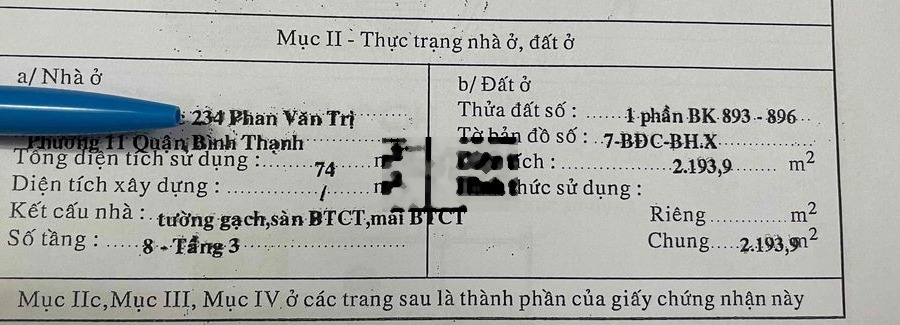 Cần Bán Căn Hộ Chung Cư 234. Hẻm 330 Phan Văn Trị - P11. Q B.Thạnh -01