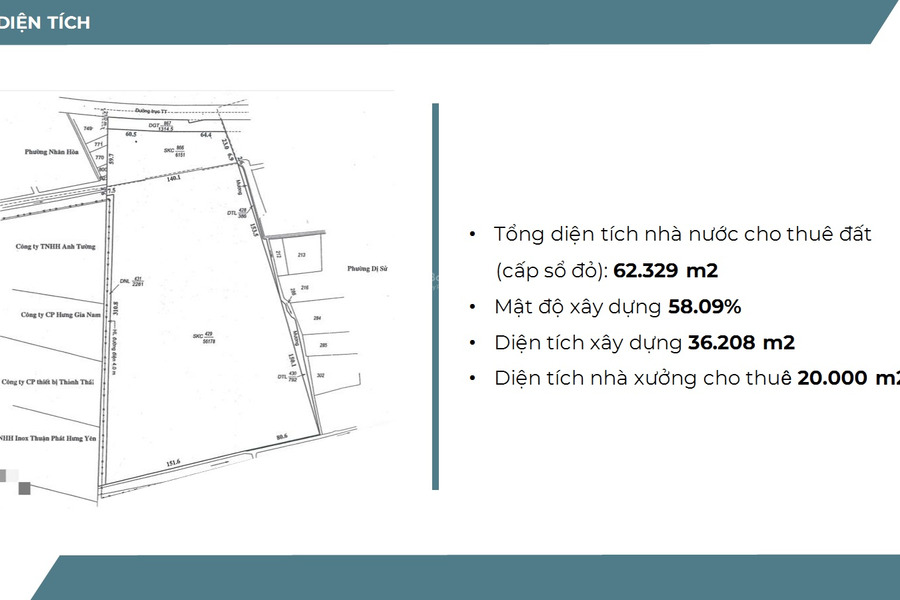 Bán đất CN 6,2ha (Đường Nguyễn Bằng, Mỹ Hào) đã san lấp 2,8tr/m2(~115 USD/m2)đã VAT có thương lượng -01