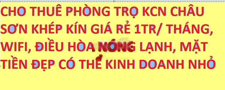 Cho thuê phòng trọ Phủ Lý, Hà Nam gặp để trao đổi-01