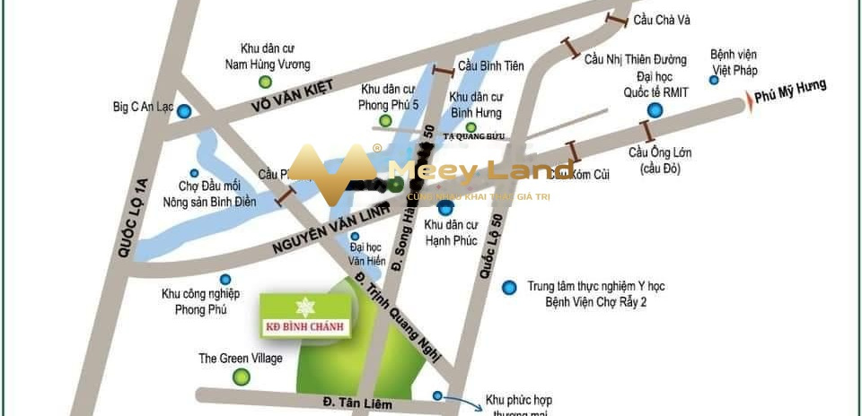 Mặt tiền nằm tại Huyện Bình Chánh, Hồ Chí Minh bán đất, giá bán khởi đầu 5.5 tỷ có dt chuẩn 100m2