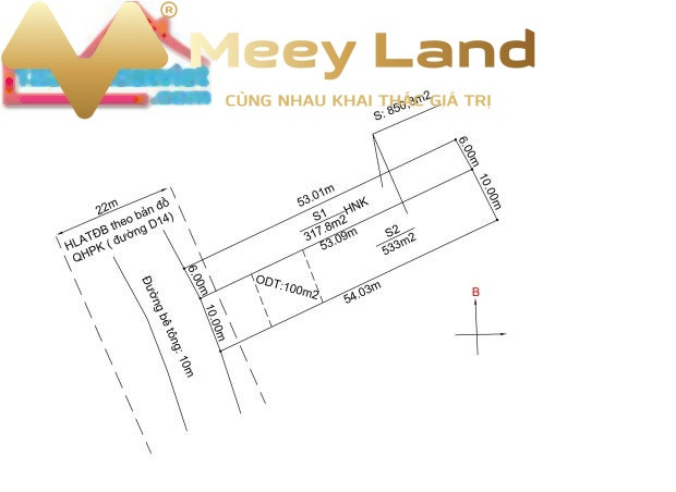 Nằm ở Thị Xã Thuận An, Tỉnh Bình Dương bán đất, giá bán cơ bản từ 12.77 tỷ với dt chuẩn 851m2-01