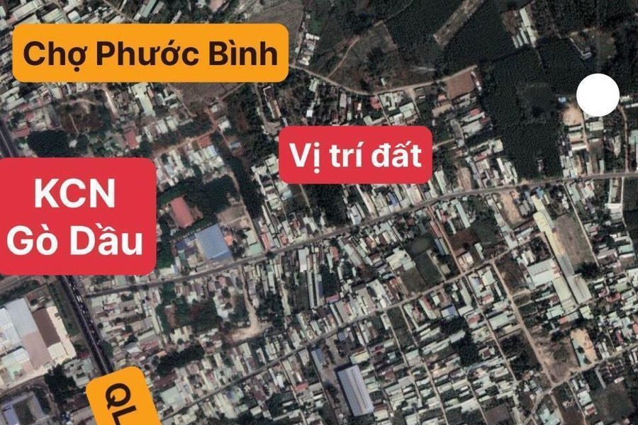 Bán đất xã Phước Bình gần khu công nghiệp Gò Dầu, 100m2, 40m thổ cư, giá rẻ-01