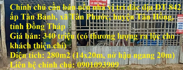 Chính chủ cần bán nền nhà vị trí đắc địa huyện huyện Tân Hồng, tỉnh Đồng Tháp-02