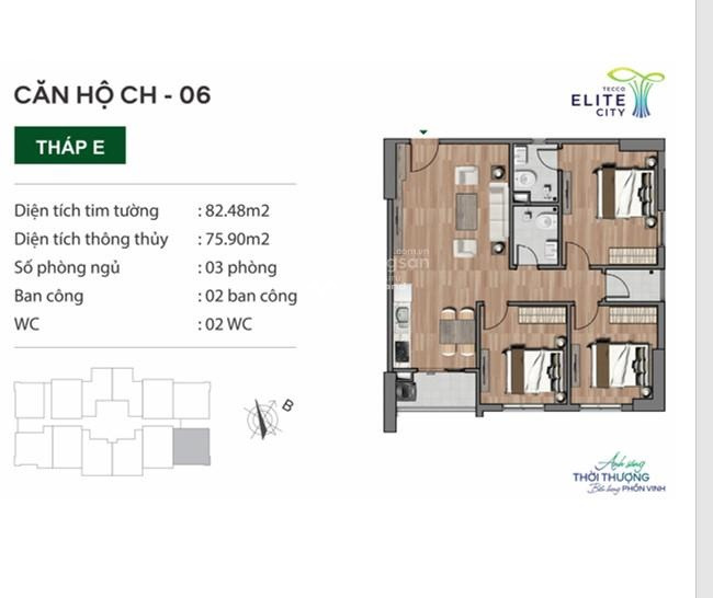 Bán căn hộ vị trí đẹp nằm ở Quang Trung, Thịnh Đán, ngôi căn hộ bao gồm có 2 PN, 2 WC dọn vào ở ngay-01