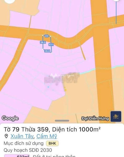 Bán 1000m2 đất thổ cư Xuân Tây, Cẩm Mỹ, Đồng Nai, hướng Bắc-01