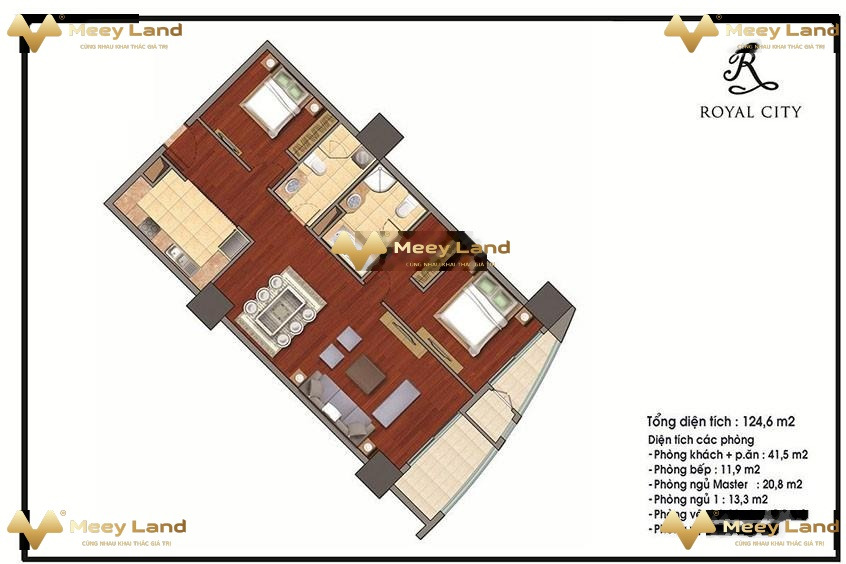 Có diện tích sàn 124m2, bán chung cư giá siêu tốt chỉ 5.35 tỷ vị trí tốt ở Thanh Xuân, Hà Nội, ngôi căn hộ này gồm có 2 PN, 2 WC, nhà bao mới-01