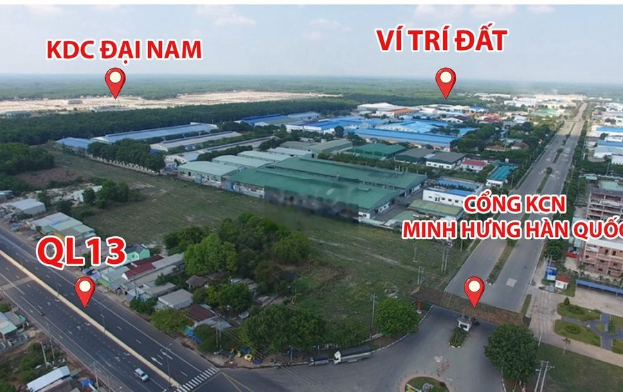 Đầu tư ngay lô đất đẹp nằm trong KCN Minh Hưng - Hàn Quốc, Chơn Thành -01