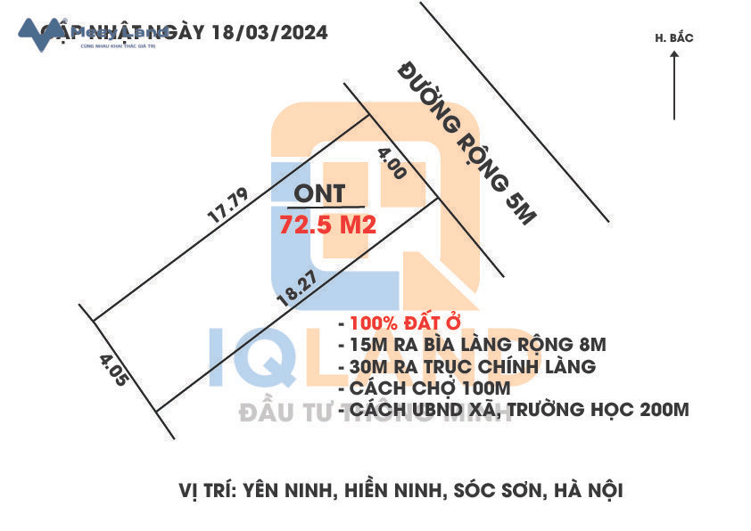 Bán 72, Yên Ninh, Hiền Ninh, Sóc Sơn, đường thông 5m gần bìa làng-01