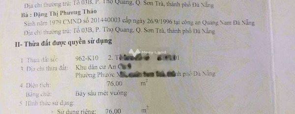 Ngay Phước Trường, Phước Mỹ bán đất 5.3 tỷ, hướng Đông Bắc Diện tích nền 76m2-03