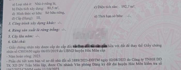 Mặt tiền Đ.Trần Thị Bốc ,bán nhà đẹp 3 tầng,gần chợ Thới Tứ,DT: 5 x 30 -03