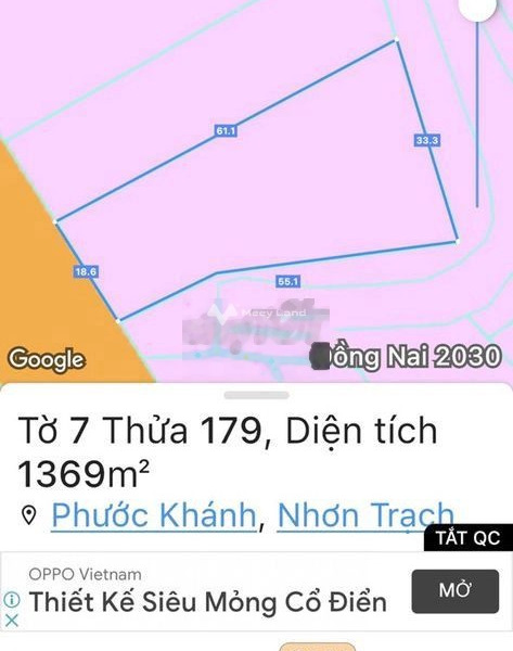 Tọa lạc trên Nhơn Trạch, Đồng Nai bán đất, giá bán chỉ 9.5 tỷ diện tích khoảng là 1369m2-01