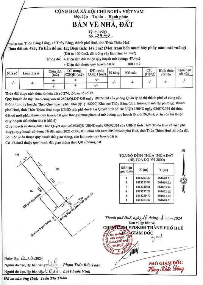 Bán đất thị xã Hương Thủy tỉnh Thừa Thiên Huế giá 1.4 tỷ-4