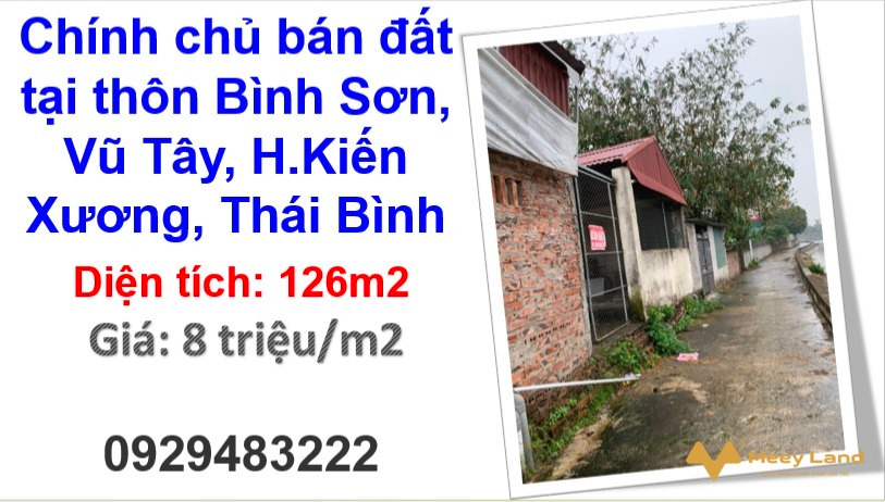 Chính chủ bán đất tại thôn Bình Sơn, Vũ Tây, Kiến Xương, Thái Bình