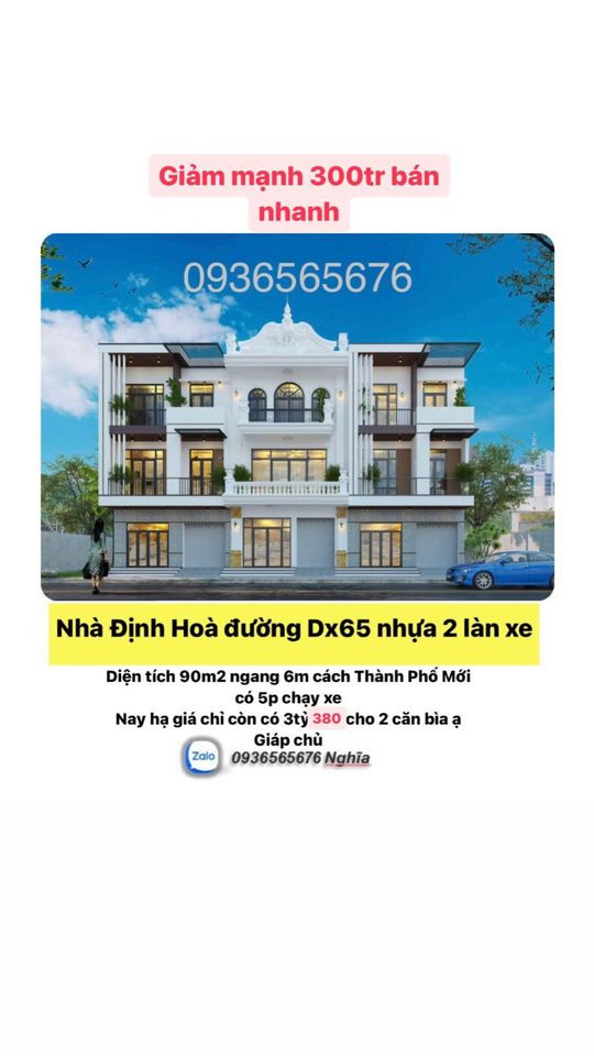 Bán nhà riêng thành phố Thủ Dầu Một tỉnh Bình Dương giá 3.38 tỷ-0