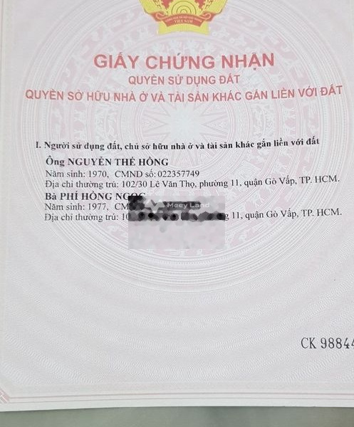 Do vấn đề tài chính bán mảnh đất, 51.9m2 giá công khai chỉ 4 tỷ vị trí đặt tọa lạc tại Gò Vấp, Hồ Chí Minh hỗ trợ pháp lý-01