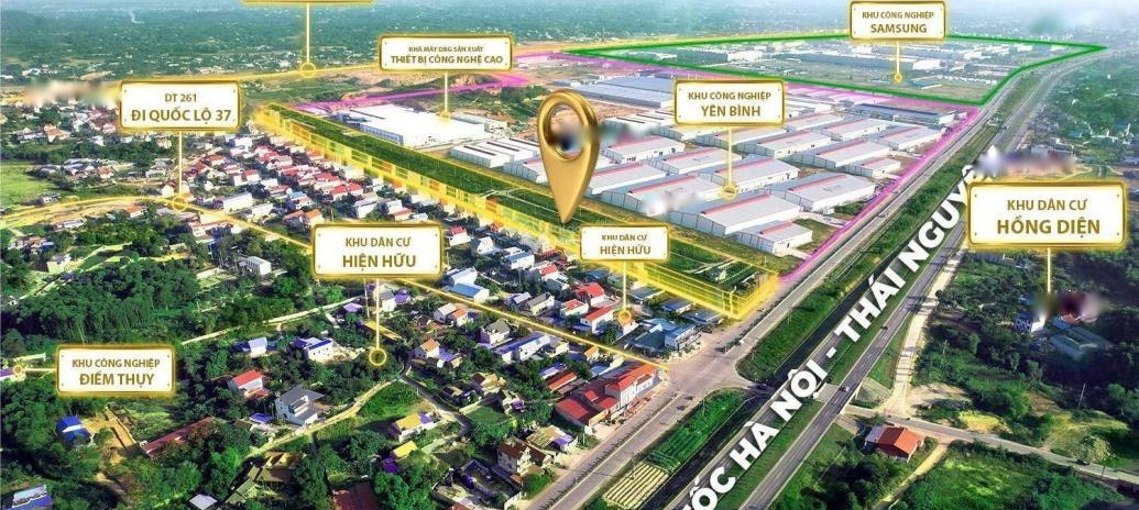 Bán đất diện tích 78m2 vị trí ngay ở Phổ Yên, Thái Nguyên