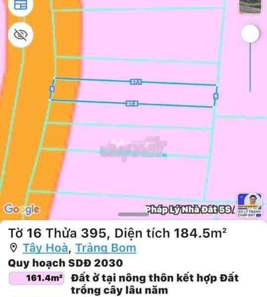 Từ 1.3 tỷ bán đất diện tích rộng 1845m2 ngay ở Tây Hòa 4, Tây Hòa, hướng Tây-01