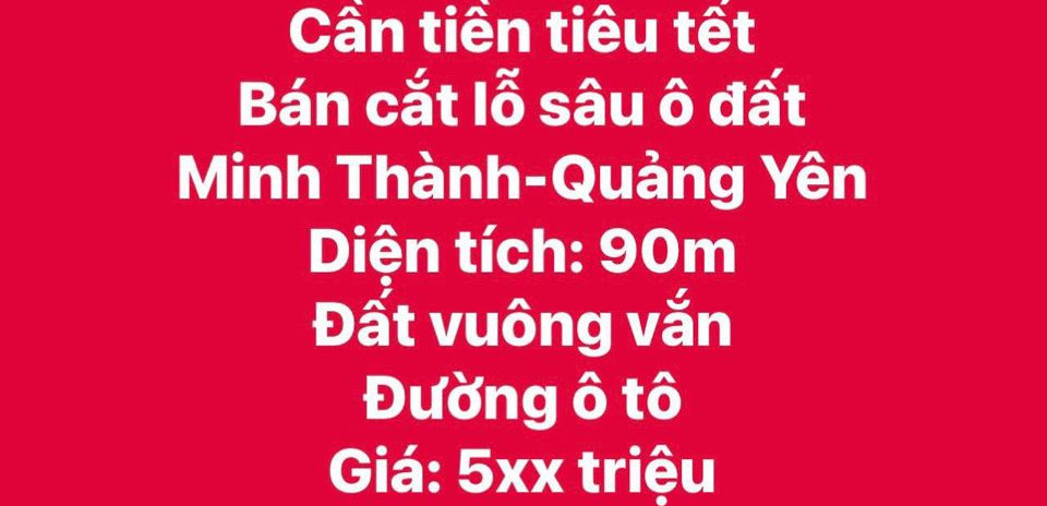 Cần bán đất thị xã Quảng Yên, Quảng Ninh giá 500 triệu