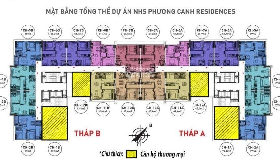 Giá 2.05 tỷ, bán chung cư diện tích rộng lớn 59m2 vị trí nằm ngay ở Đường Nhổn, Phương Canh, trong căn hộ gồm 2 PN, 2 WC trao đổi trực tiếp-01