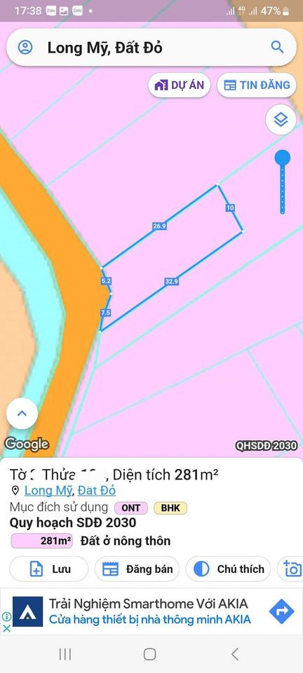 Bán đất huyện Đất Đỏ tỉnh Bà Rịa - Vũng Tàu giá 1.6 tỷ-0