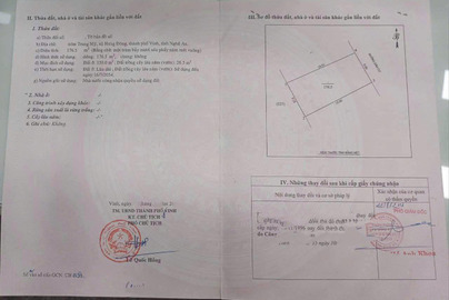 Bán đất thành phố Vinh tỉnh Nghệ An giá 4.45 tỷ