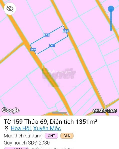 Bán đất Xuyên Mộc, Bà Rịa Vũng Tàu diện tích 1351m2-01