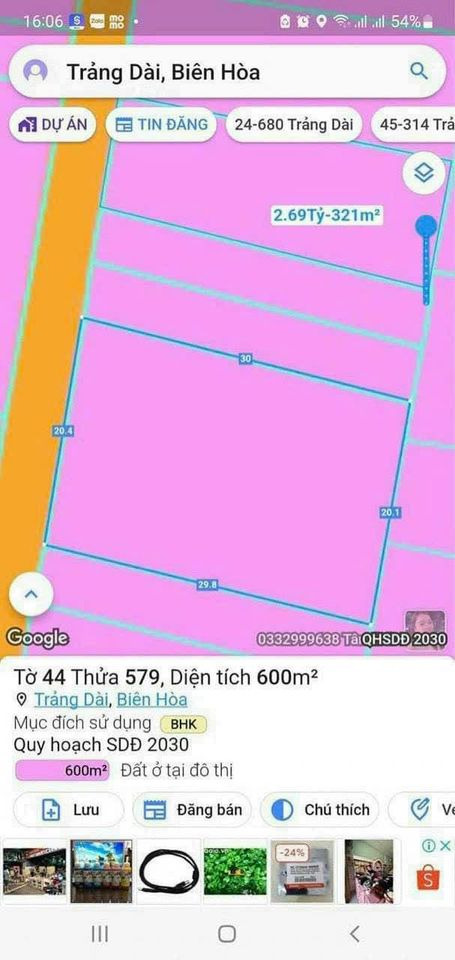 Bán đất thành phố Biên Hòa tỉnh Đồng Nai giá 5.19 tỷ-2